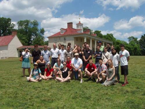 Class photo on the grounds of beautiful Mt. Vernon. [photo courtesy AMS]